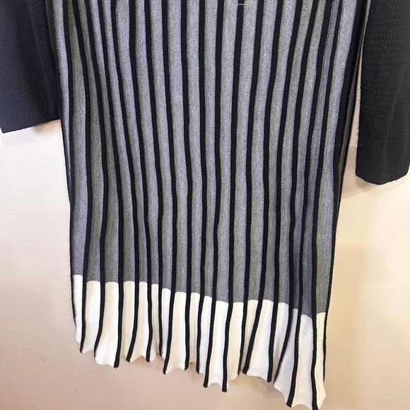 Calvin Klein Colorblock Pleated Sweater Dress Black Gray 1X - Picture 7 of 8